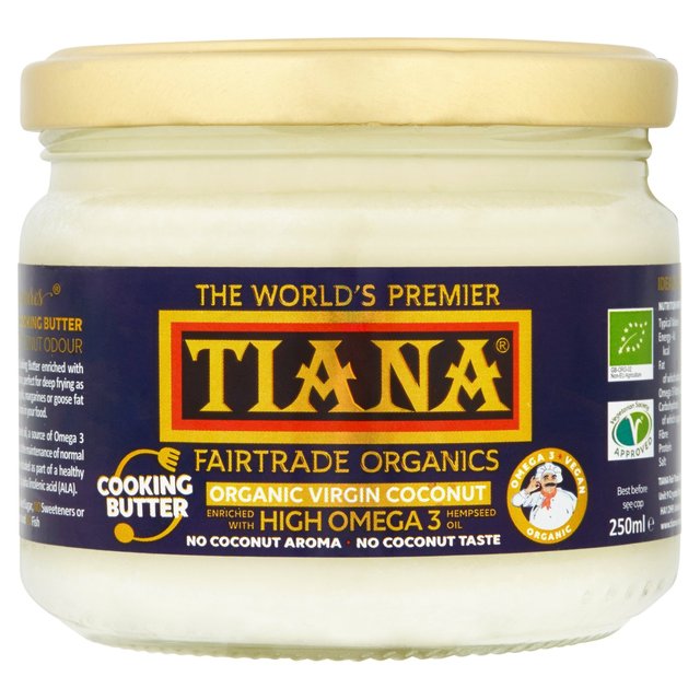 TIANA Omega 3 Organic Coconut Cooking Butter 250ml GOODS M&S