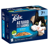 Felix As Good As it Looks Senior 7 Fish in Jelly Wet Cat Food 12x85g