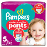 Pampers Premium Protection Nappy Pants Size 5 27 Nappies Essential Pack