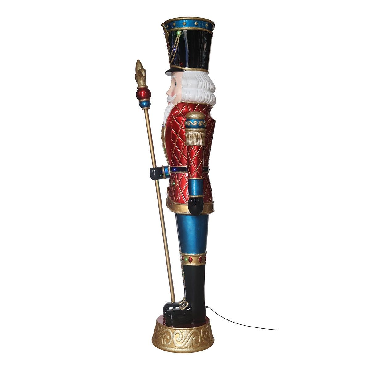 8ft (2.4m) Pre-lit Grand Nutcracker with 42 Colour LED and Music - McGrocer