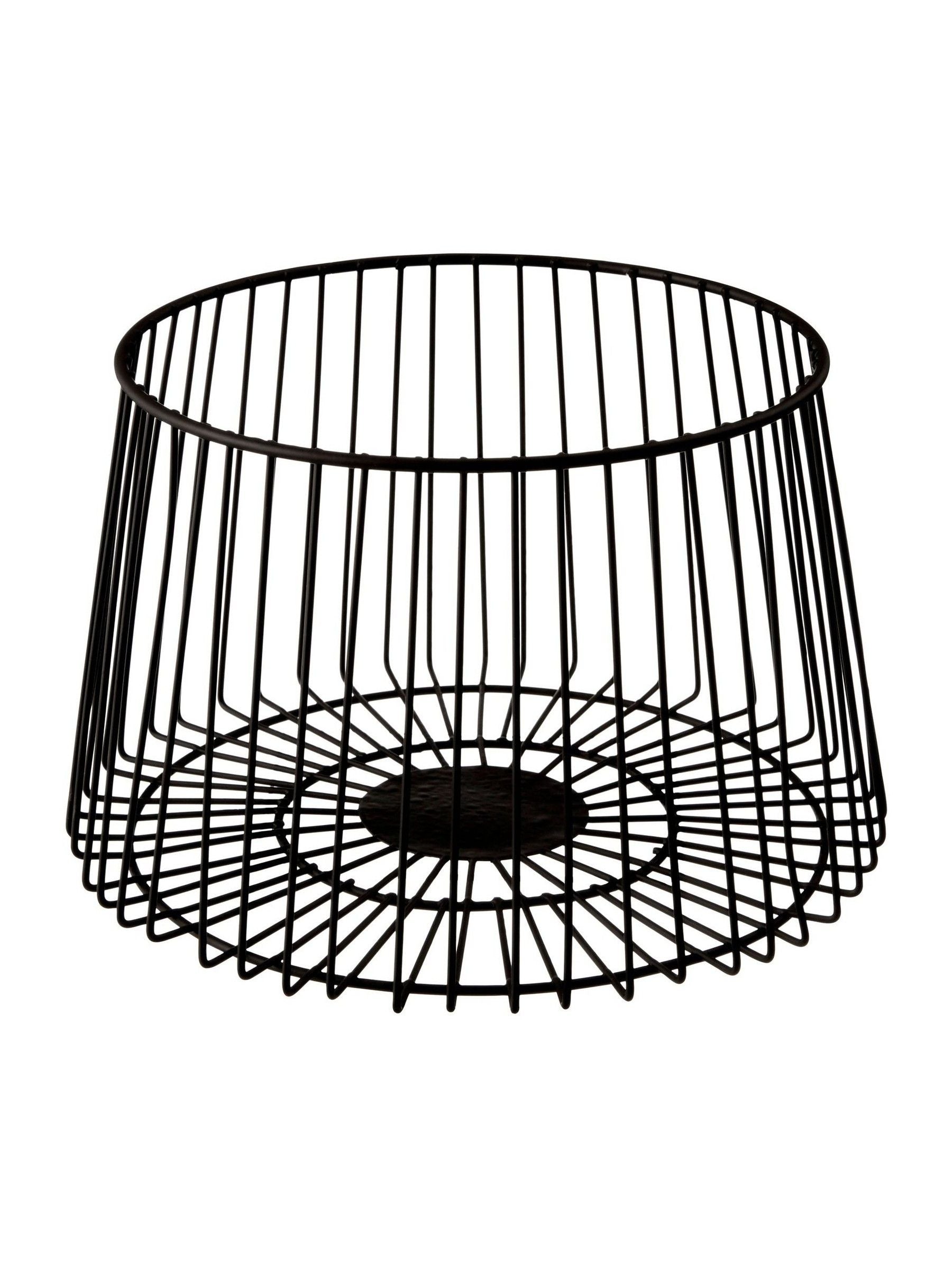 Interiors by Premier Black Matte Black Vertex Deco Fruit Basket