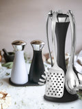 Robert Welch Black and White Signature Salt & Pepper Mills on Tray Set