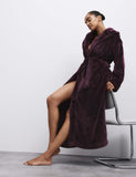 Fleece Hooded Dressing Gown