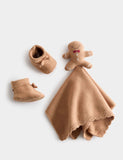 Gingerbread Comforter & Booties Set (0-12 Mths)