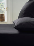 Ted Baker Black Silky Smooth Plain Dye 250 Thread Count 100% Cotton Fitted Sheet