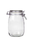 George Home Clear Glass Clip Lid Canister