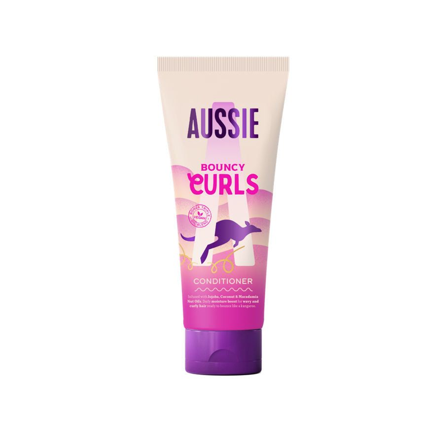 Aussie Bouncy Curls Conditioner | For Wavy & Curly Hair | Jojoba, Macadamia Nut & Coconut Oils - McGrocer