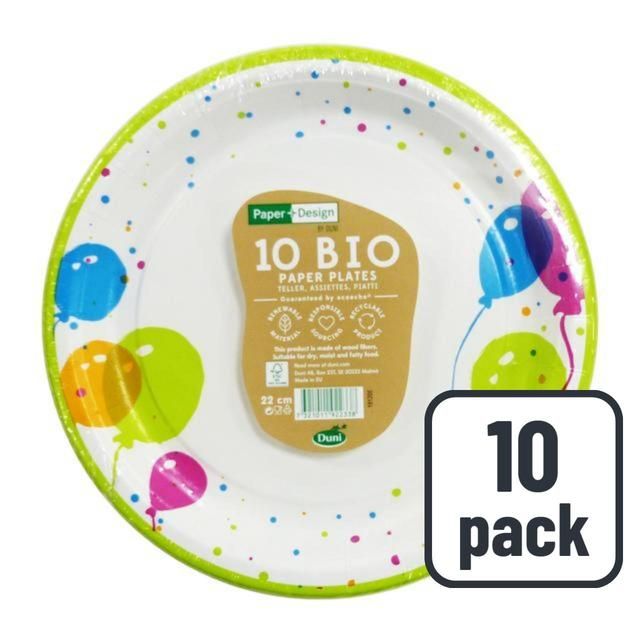 Balloons Recyclable Paper 22cm Plates 10 per pack - McGrocer