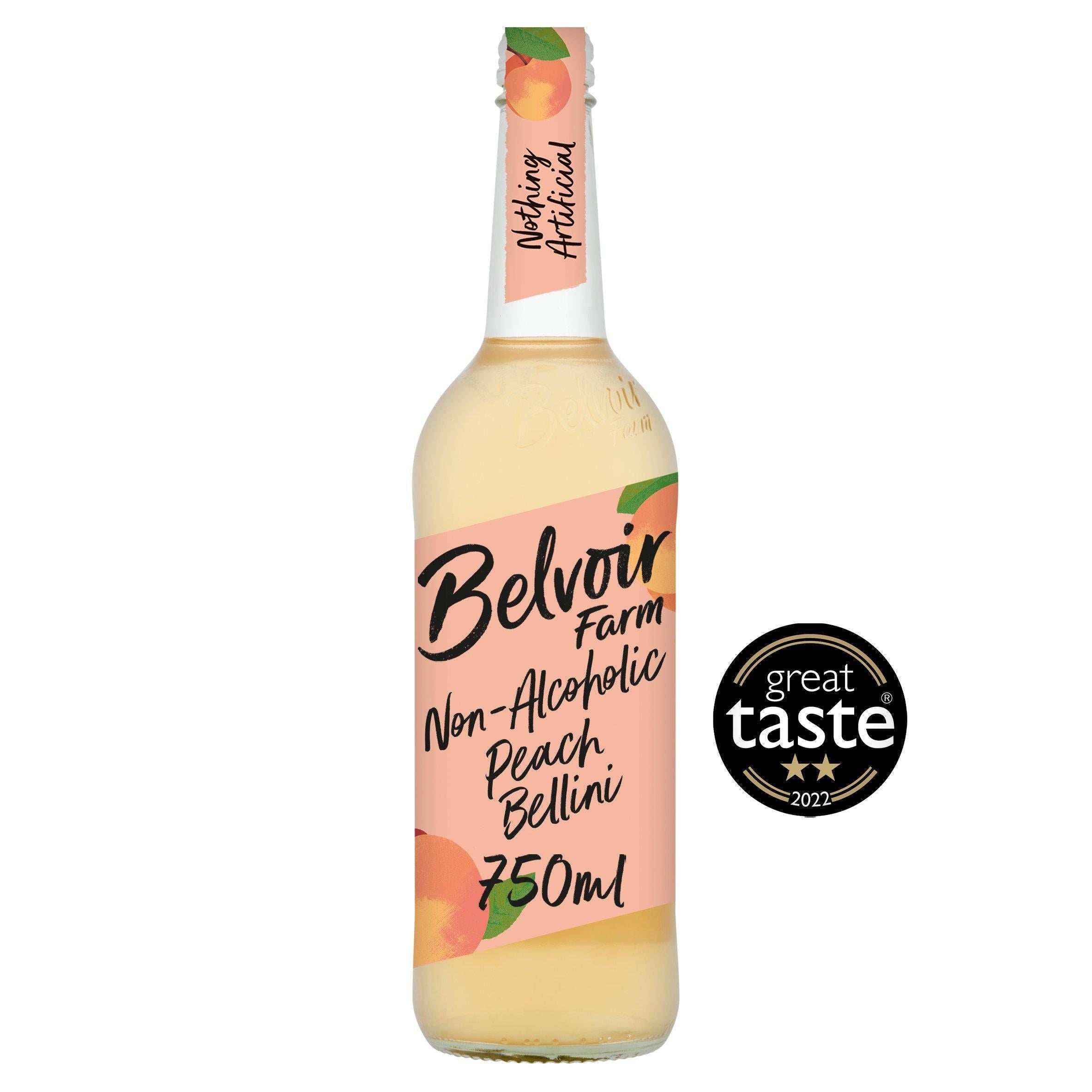 Belvoir Farm Non-Alcoholic Peach Bellini 750ml - McGrocer