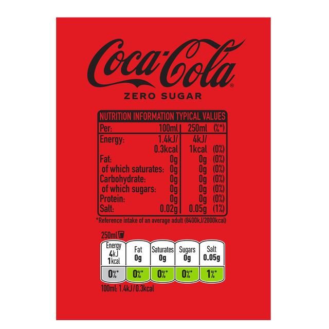 Coca-Cola Zero Sugar 6 x 250ml