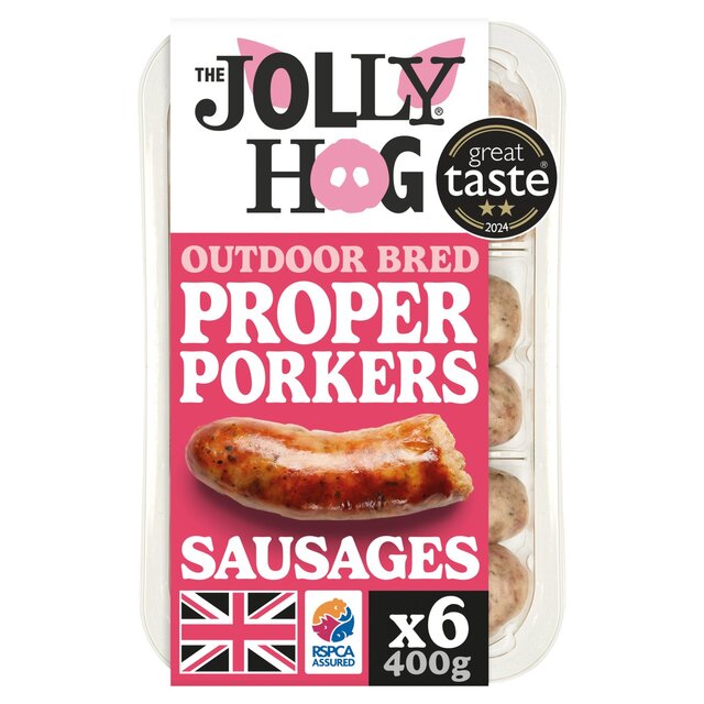 The Jolly Hog Proper Porker Sausages 400g - McGrocer