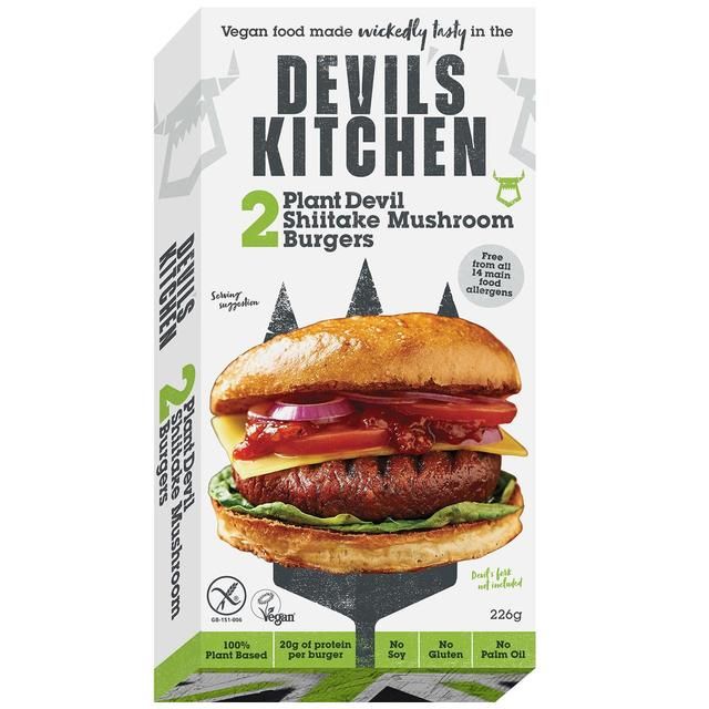 Devil's Kitchen Shiitake Mushroom Burger 2 per pack