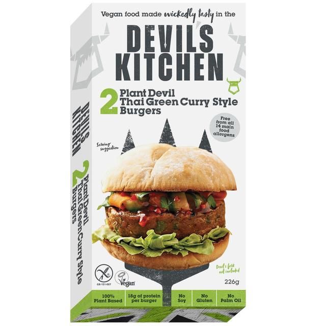Devil's Kitchen Thai Green Curry Style Burger 2 per pack