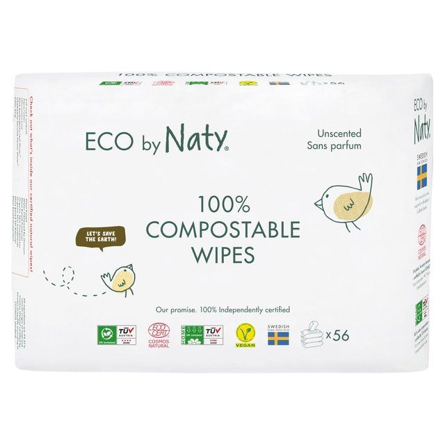 Eco by Naty Unscented Wipes Multipack 3 x 56 per pack