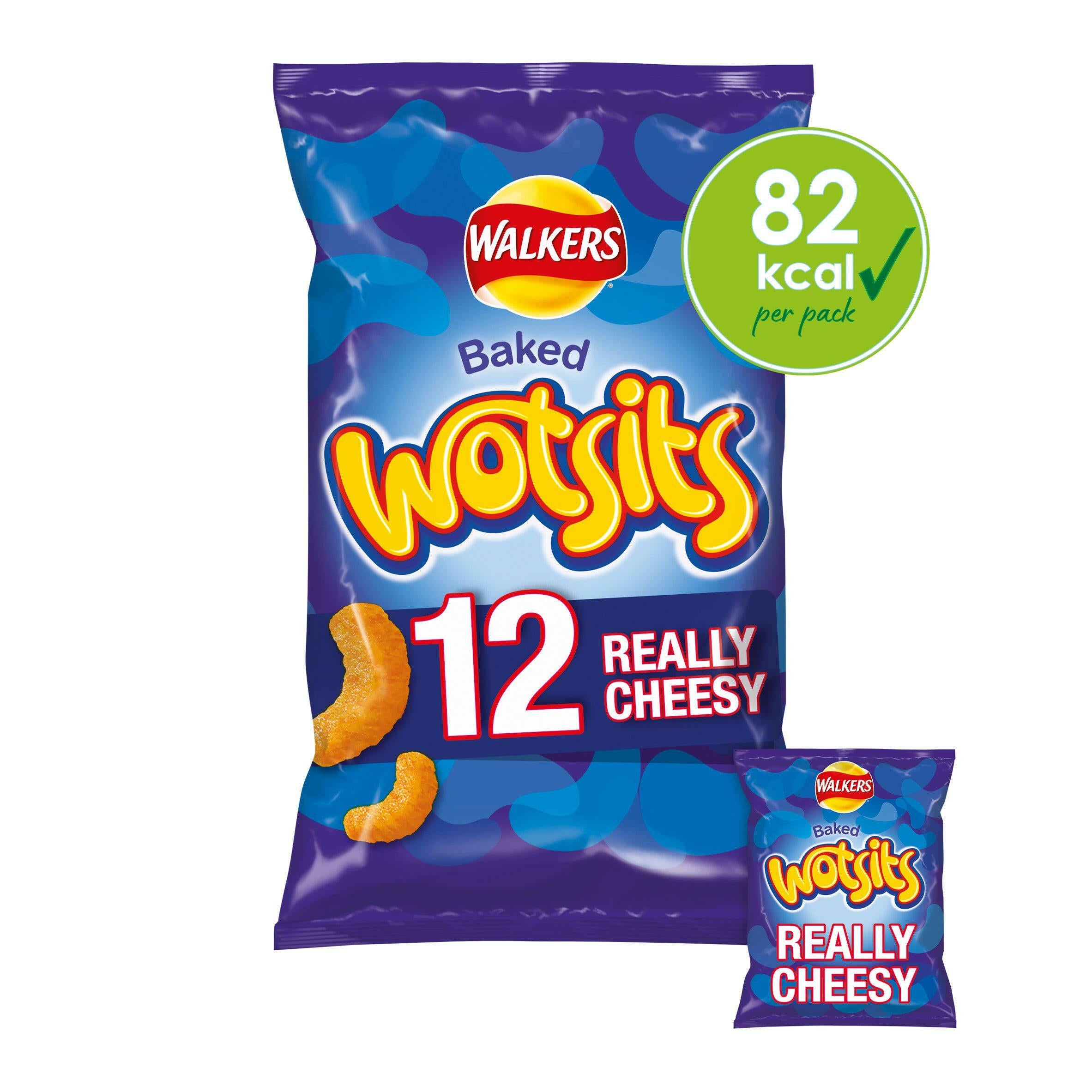 Walkers Wotsits Really Cheesy Multipack Crisps Snacks 12x16.5g 10+ packs Sainsburys