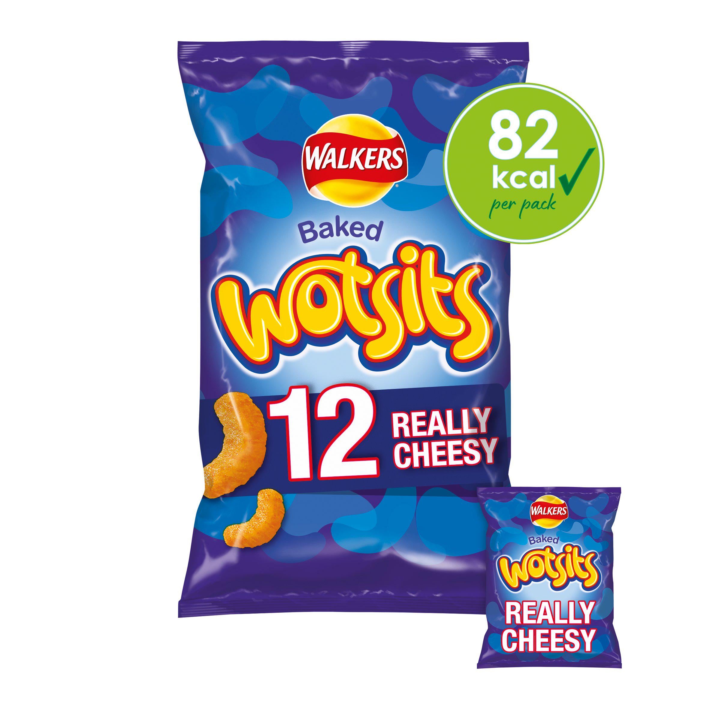 Walkers Wotsits Really Cheesy Multipack Crisps Snacks 12x16.5g 10+ packs Sainsburys