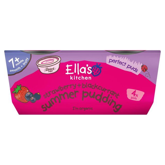 Ella's Kitchen Organic Summer Pudding Baby Dessert Pot Multipack 7+ Months 4 x 80g