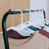 Everyday Solid Plastic Clothes Washing Laundry Hangers White 5pk 5 per pack