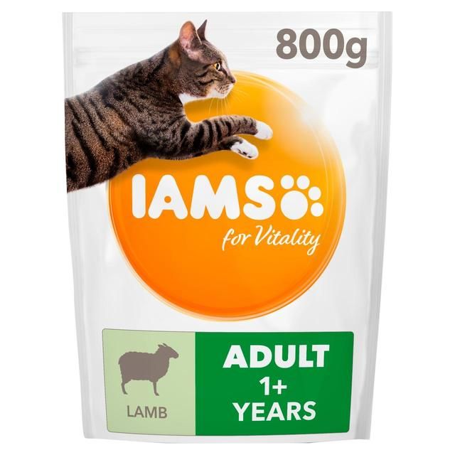 IAMS for Vitality Adult Cat Food With Lamb 800g