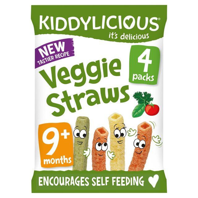 Kiddylicious Veggie Straws Baby Snacks Multi 4 x 12g