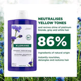 Klorane Anti-yellowing Shampoo with ORGANIC Centaury 400ml