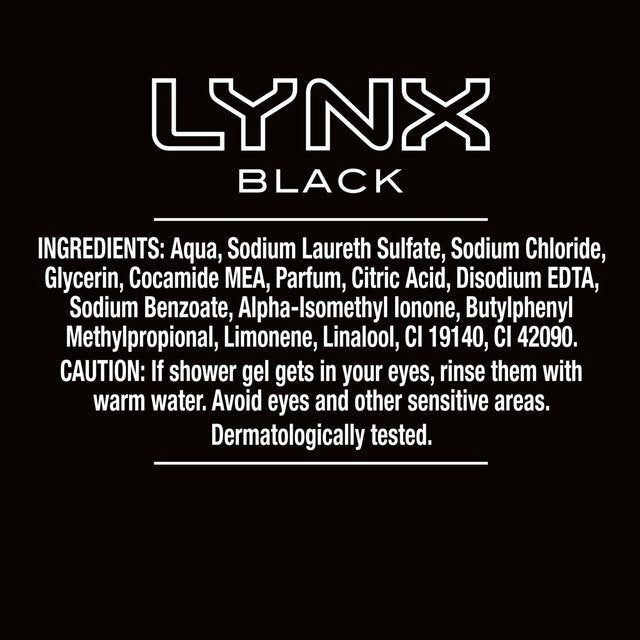 Lynx Black Shower Gel 225ml