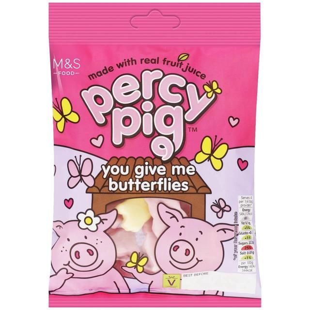 M&S Percy Pig You Give Me Butterflies Fruit Gums 150g