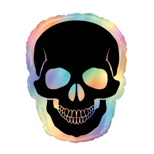 Oaktree Betallic Opal Skull Balloon