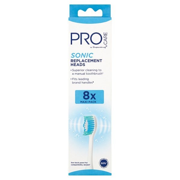 Superdrug ProCare Sonic Replacement Toothbrush Heads x8