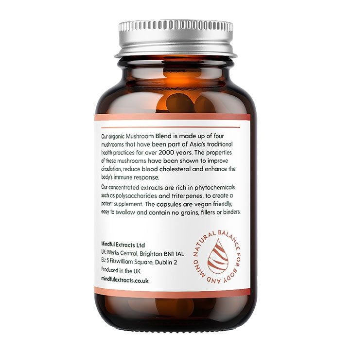 Mindful Extracts Organic Mushroom Blend 60 Vegan Capsules