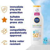 NIVEA SUN Kids Sensitive Protect SPF 50+ Sun Lotion 200ml