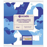 Ocado 12 Butcher's Choice British Cumberland Pork Sausages 600g