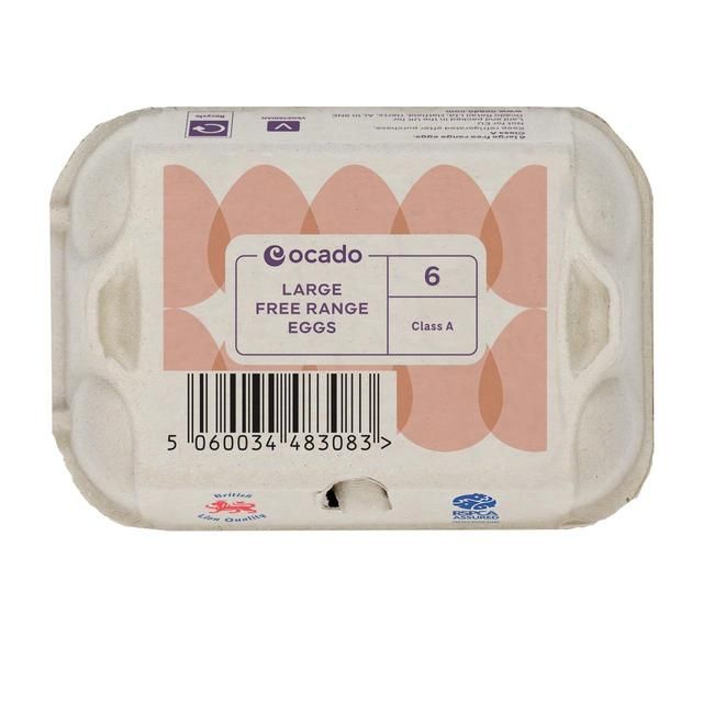 Ocado Large Free Range Eggs 6 per pack