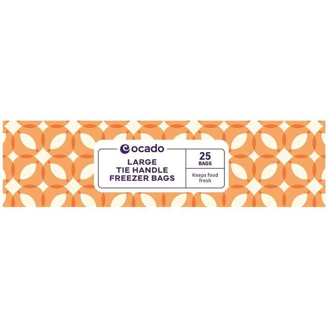 Ocado Large Tie Handle Freezer Bags 25 per pack