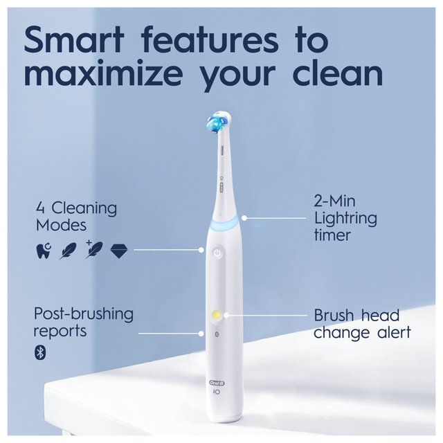 Oral-B iO4 White Electric Toothbrush + Travel Case