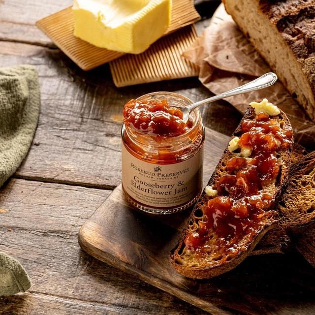 Rosebud Preserves Gooseberry & Elderflower Jam 227g