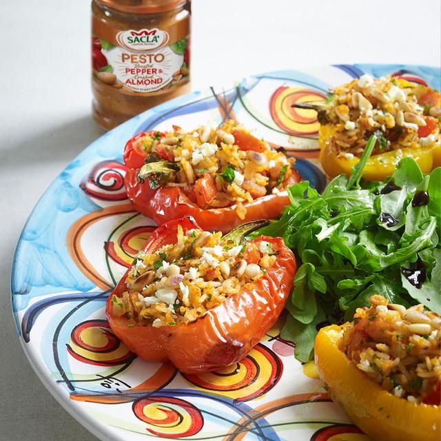 Sacla' Roasted Pepper & Crushed Almond Pesto 190g