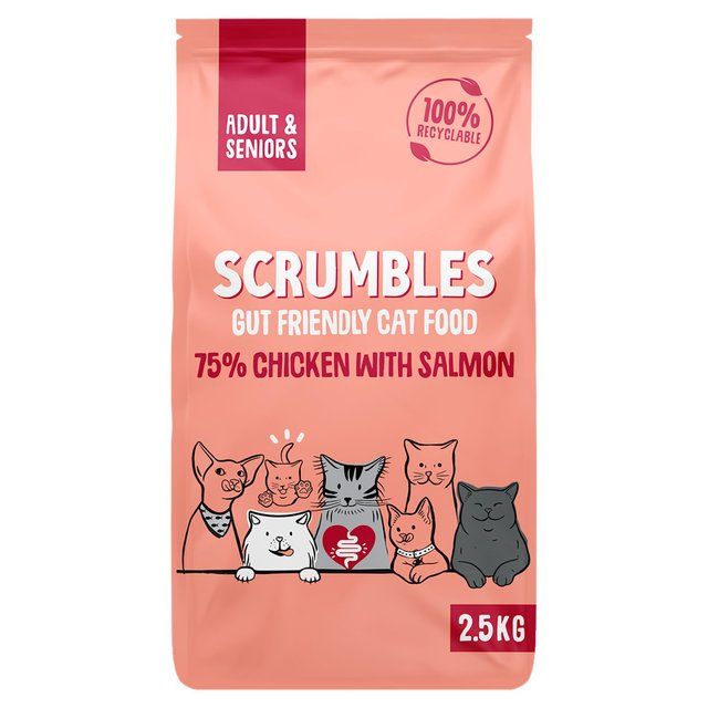 Scrumbles Adults and Seniors Salmon Dry Cat Food 2.5kg