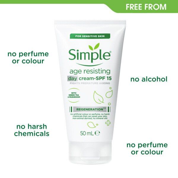 Simple Regeneration Age Resisting Day Face Cream SPF 15 50ml
