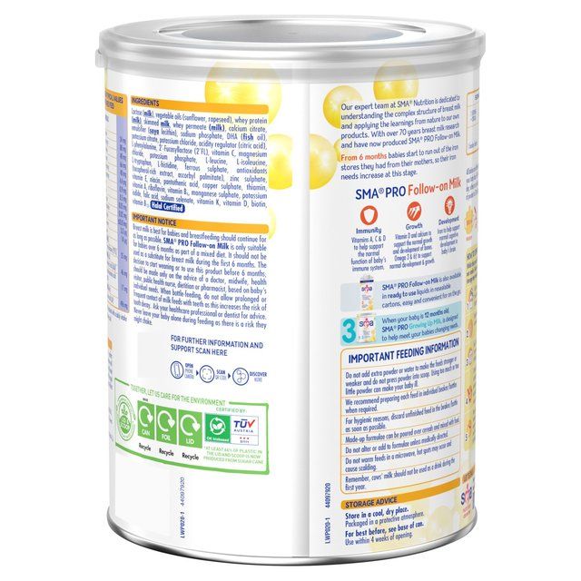 SMA Pro 2 Follow-on Milk Powder 6 mths+ 800g