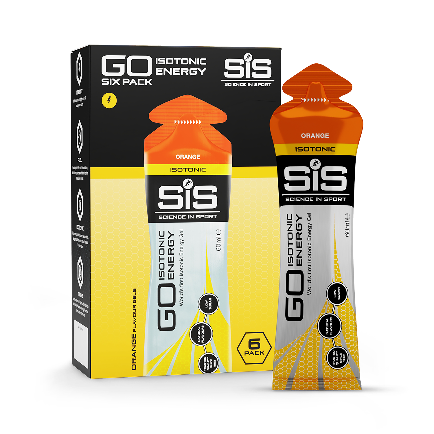 SiS GO Isotonic Energy Gel Orange 6 x 60ml - 998758