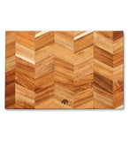 Barbary  Oak Rectangle Chopping Board Chevron Acacia