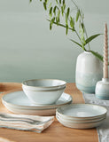 12 Piece Kiln Green Dinner Set