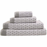 M&S Pure Cotton Repeat Link Bath Sheet, Grey