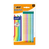 BIC Evolution Stripes with Eraser Pack of 8
