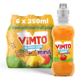 Vimto Original No Added Sugar Tropical Kids Juice Drinks   6 x 250ml