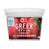 M&S Greek Style Strawberry Live Yogurt 0% Fat