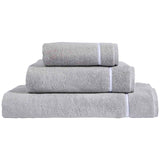 M&S X Kelly Hoppen, Baretta Stitch Towel, Hand Towel, Grey/White