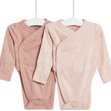 M&S Hip Dysplasia Pure Cotton Bodysuits, Newborn, Pink