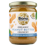 Biona Organic Peanut Butter Crunchy   500g